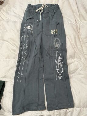 Darc Sport Charcoal Gray Graphic Straight-Leg Sweatpants